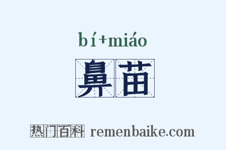鼻苗是什么意思的图片